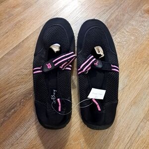Star Bay Black Pink Mesh Mary Jane Water Shoes Straps Women's Size 11 NEW